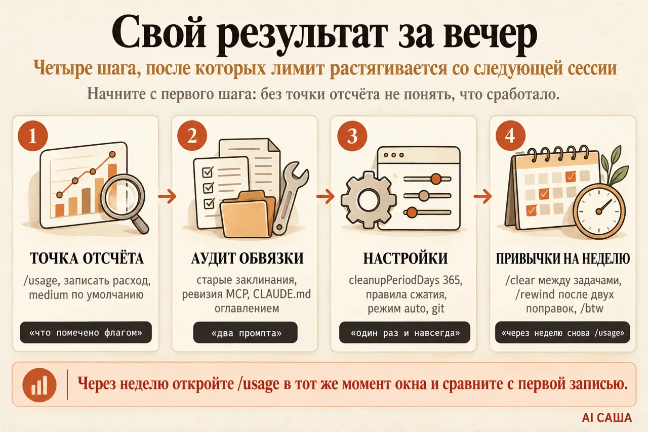Свой результат за вечер