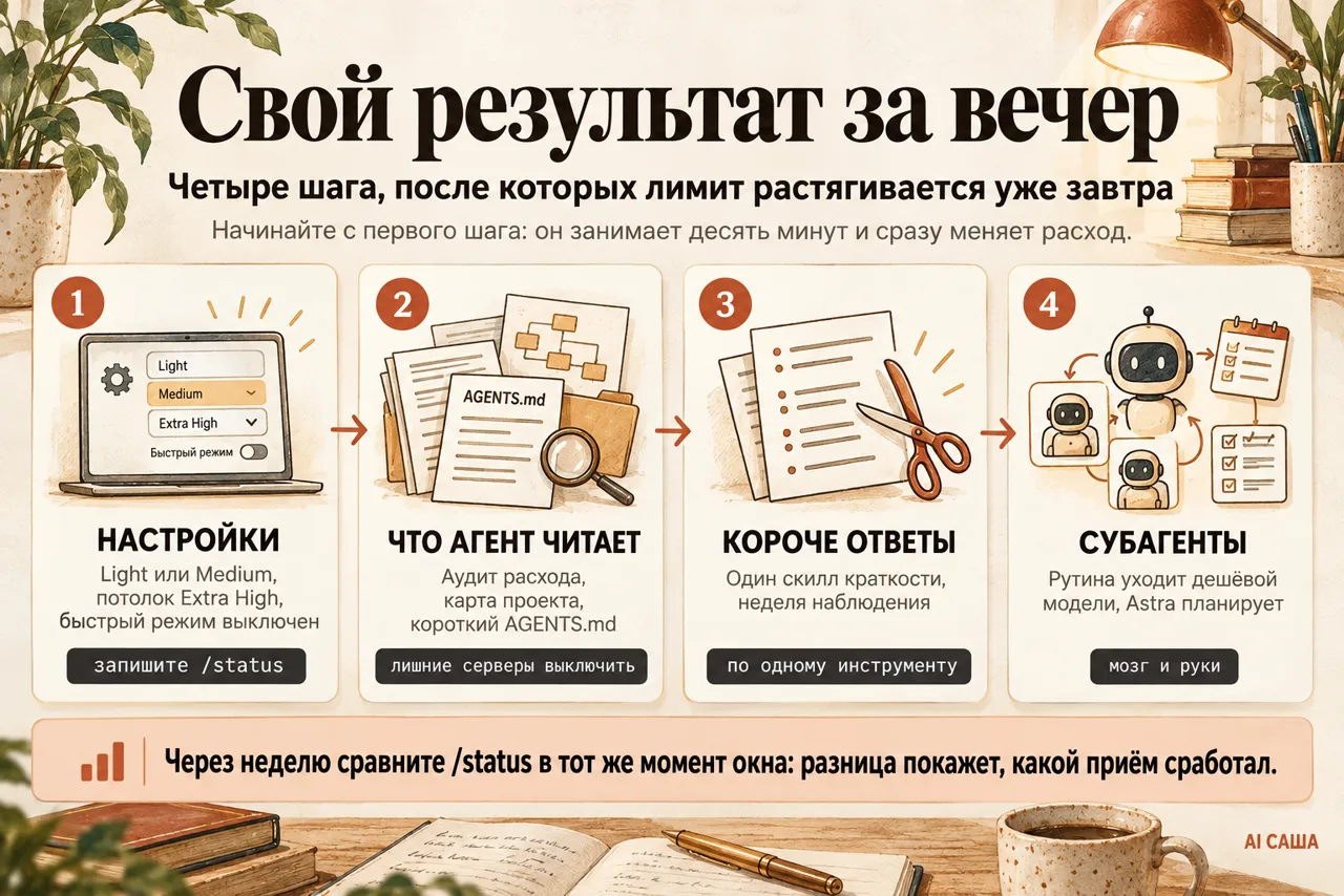 Свой результат за вечер