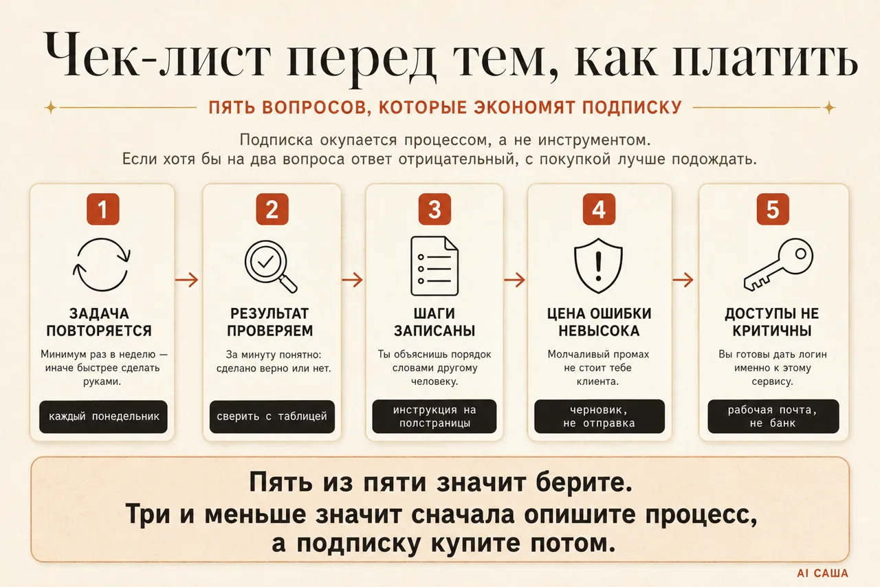 Чек-лист перед тем, как отпустить на ночь