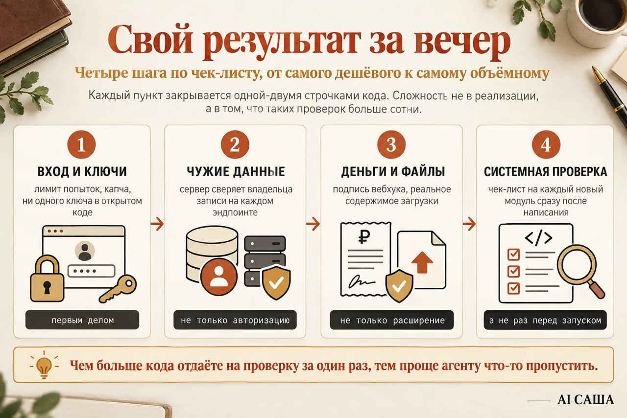 Свой результат за вечер